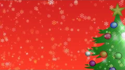 Christmas Tree - Snowflakes Sparkles on Red Background