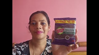 Red Scotch Brite Pad Heavy duty Nylon scrub pad must have in your kitchen