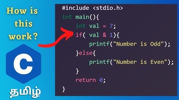 Find Odd/Even number Using Bitwise And Operator(&) in C/C++ Explained in Tamil