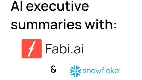 Generating AI data summaries with Snowflake Cortex and Fabi.ai