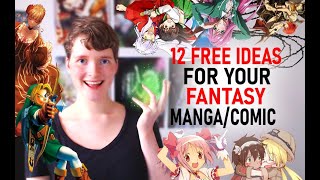 12 FREE TO USE Story Ideas And Prompts For Your Fantasy Manga/Comic/Novel (Free Book Ideas)