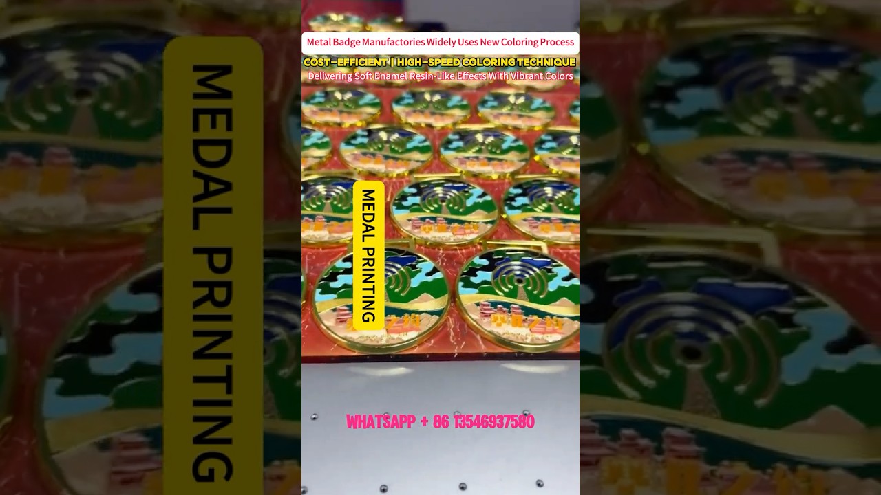 Enamel Pin Badge Factory Loved New Coloring Process:Visual UV Printing Machine Fastly Prints Medals