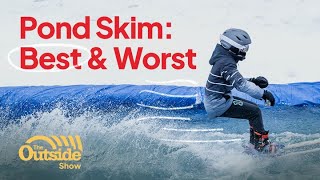Ski Pond Skimming Fails Reaction | The Outside Show