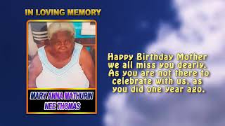 Mary Anna Mathurin THANK YOU