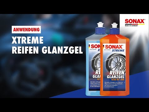 SONAX XTREME TYREGLOSS GEL (500 ml) gives all tyre types an