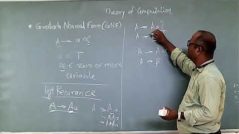 Greibach Normal Form-Left recurrence Part 1 by Prof. Vikas Nandgaonkar