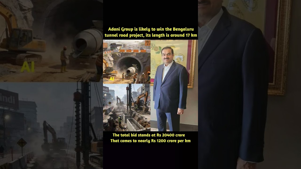 The Adani Group is likely to win Bengaluru’s ambitious tunnel road project connecting Hebbal to Cent
