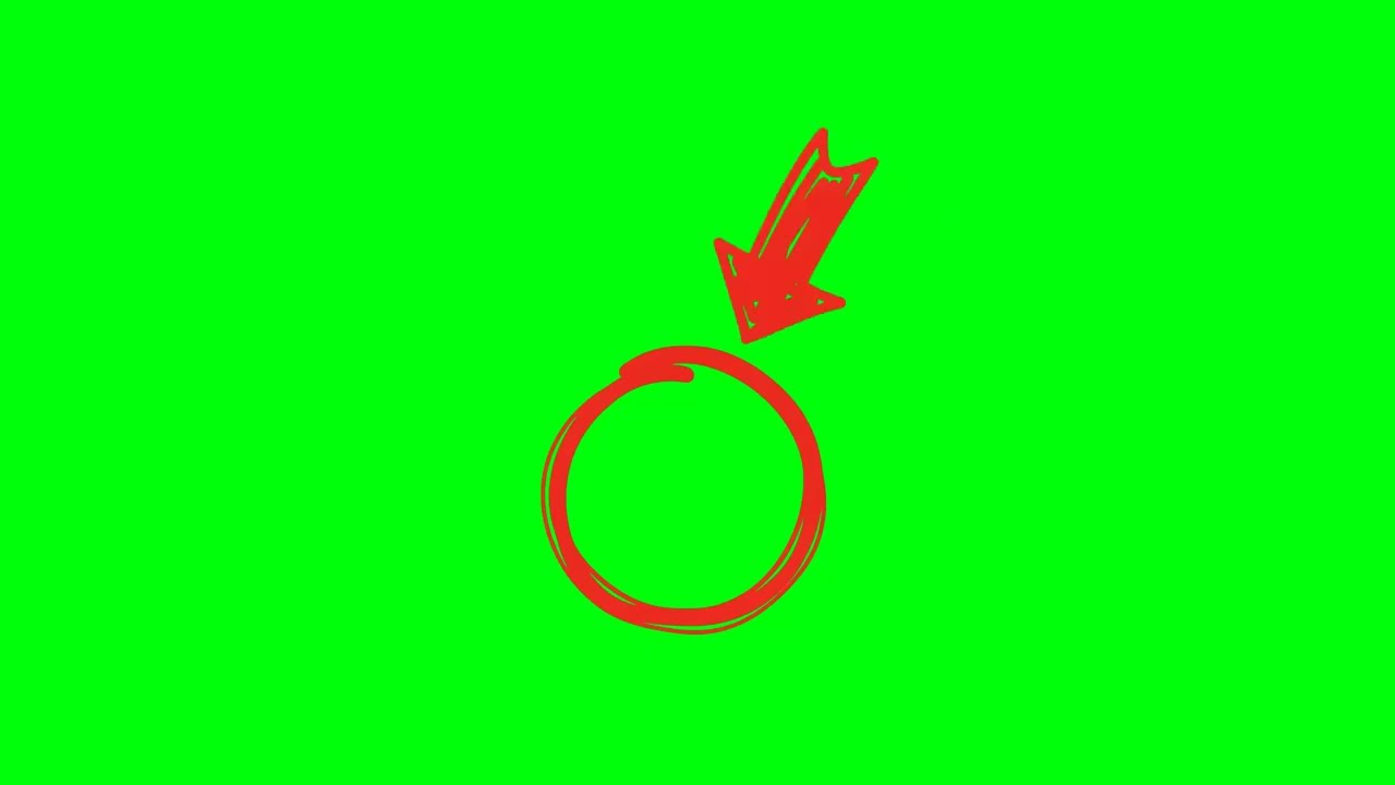 Red Arrow Green Screen