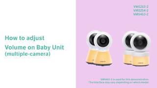 Adjust The Volume On The Baby Unitmultiple-Camera - Vtech Vm5254-2 Vm5263-2 Vm5463-2
