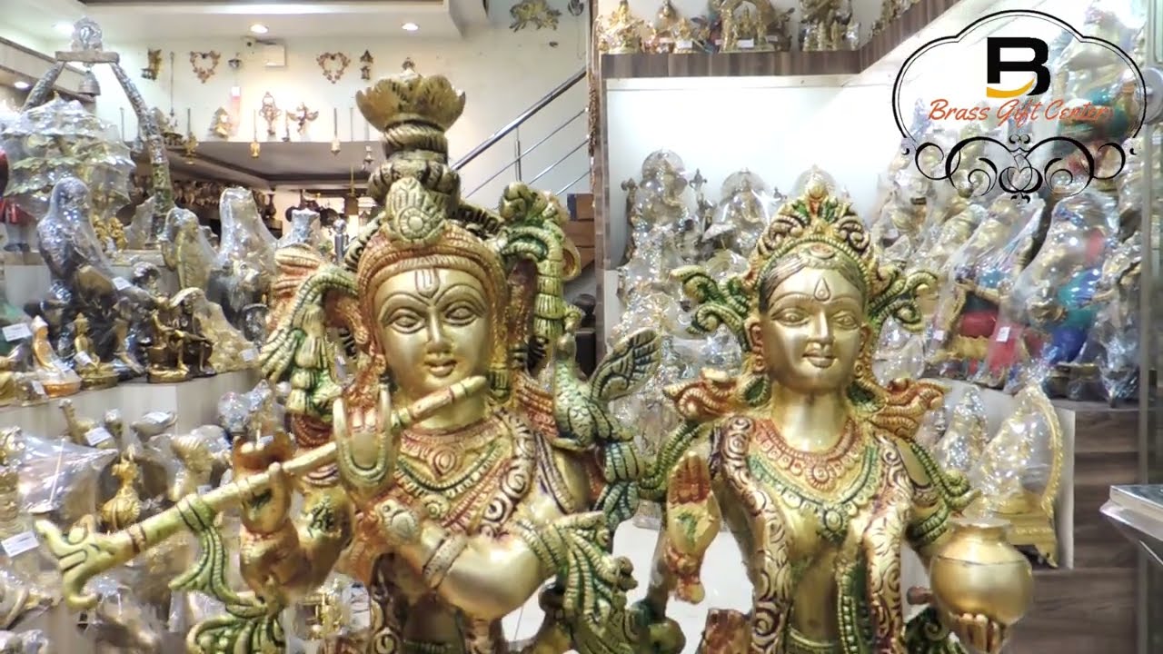 Brass Radha Krishan Same Base Idol (BS939 A)