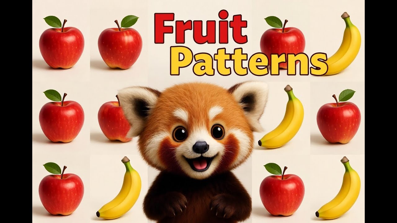 Fruit Pattern Learning for Kids | सेब केला पैटर्न | Toddler Learning