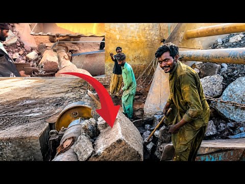     World’s Toughest Rock? Workers Tried Everything! Crusher vs Giant Boulder | Unexpected Ending!