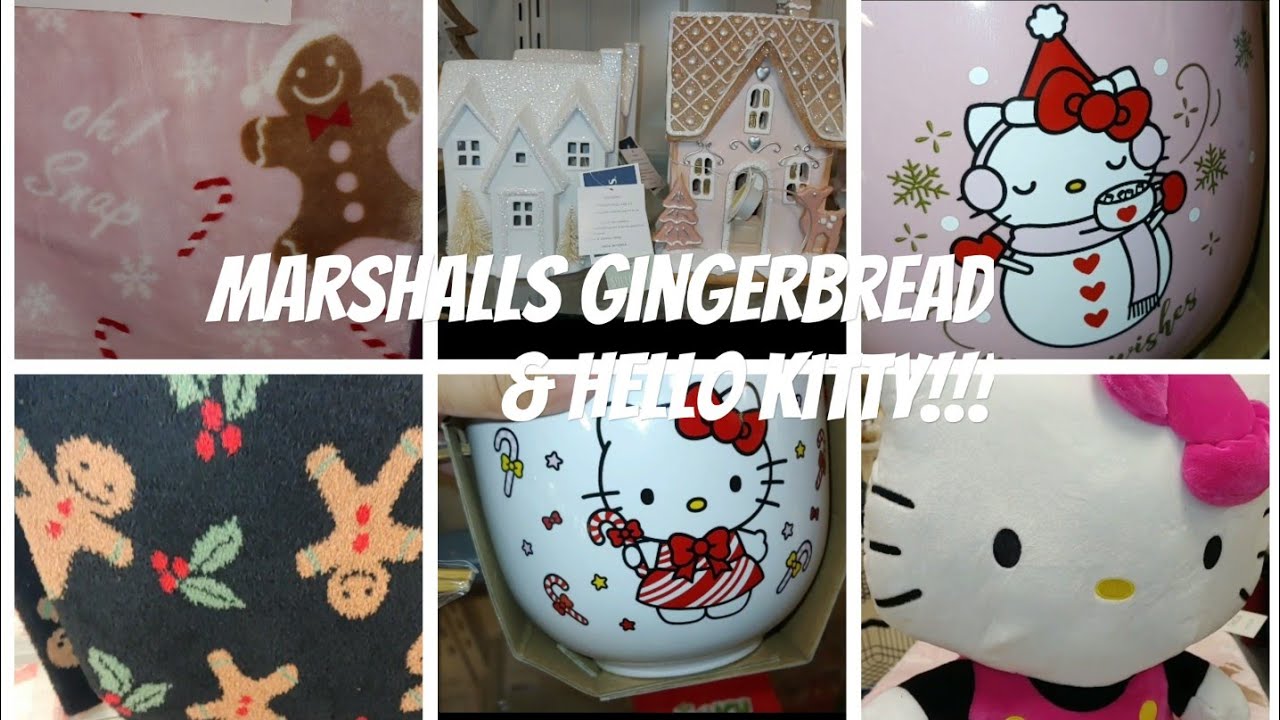 MARSHALLS CHRISTMAS GINGERBREAD THROWS!!!10323 NEW HELLO KITTY FINDS