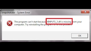 How to Fix XINPUT1_3.dll is missing from your computer. #RANAXPLAY