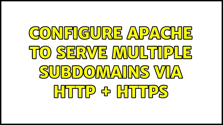 Configure Apache to serve multiple subdomains via HTTP + HTTPS