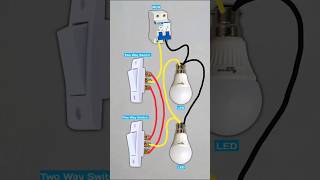 two way switch connection. #electrical #wiringdiagram #twowayswitchconnection #electrician