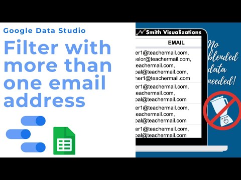 Data Studio Mulitple Email Address Filtering
