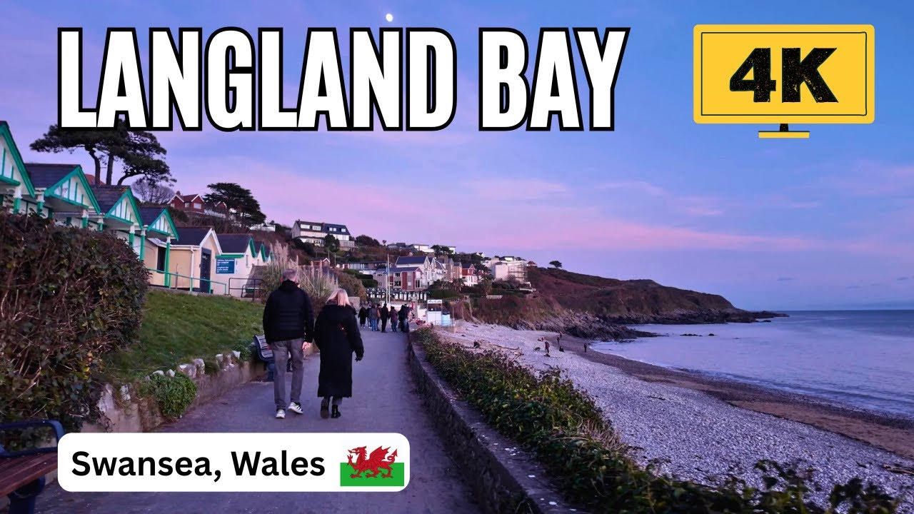 Langland Bay | Swansea, Wales 🏴󠁧󠁢󠁷󠁬󠁳󠁿 | 4K Walking Tour
