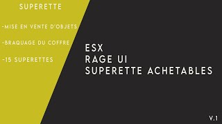 Esx - Fivem - Superette Achetable