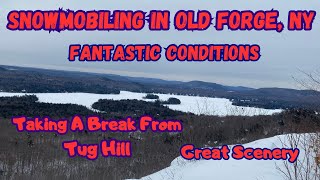 Snowmobiling In Old Forge, New York