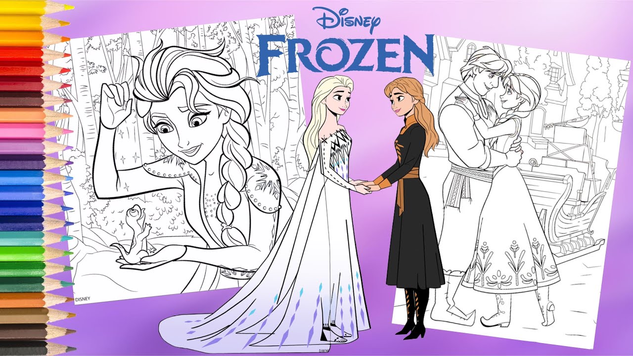 88 Disney Coloring Pages Elsa And Anna  Latest Free