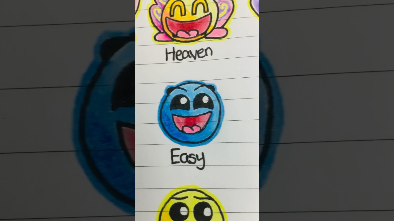 My Geometry Dash Difficulty Faces (Upgraded Version!) 