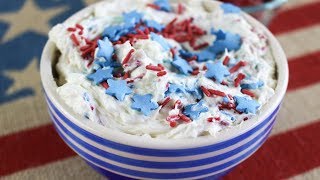 Red, White & Blue Patriotic Cake Batter Dip Recipe