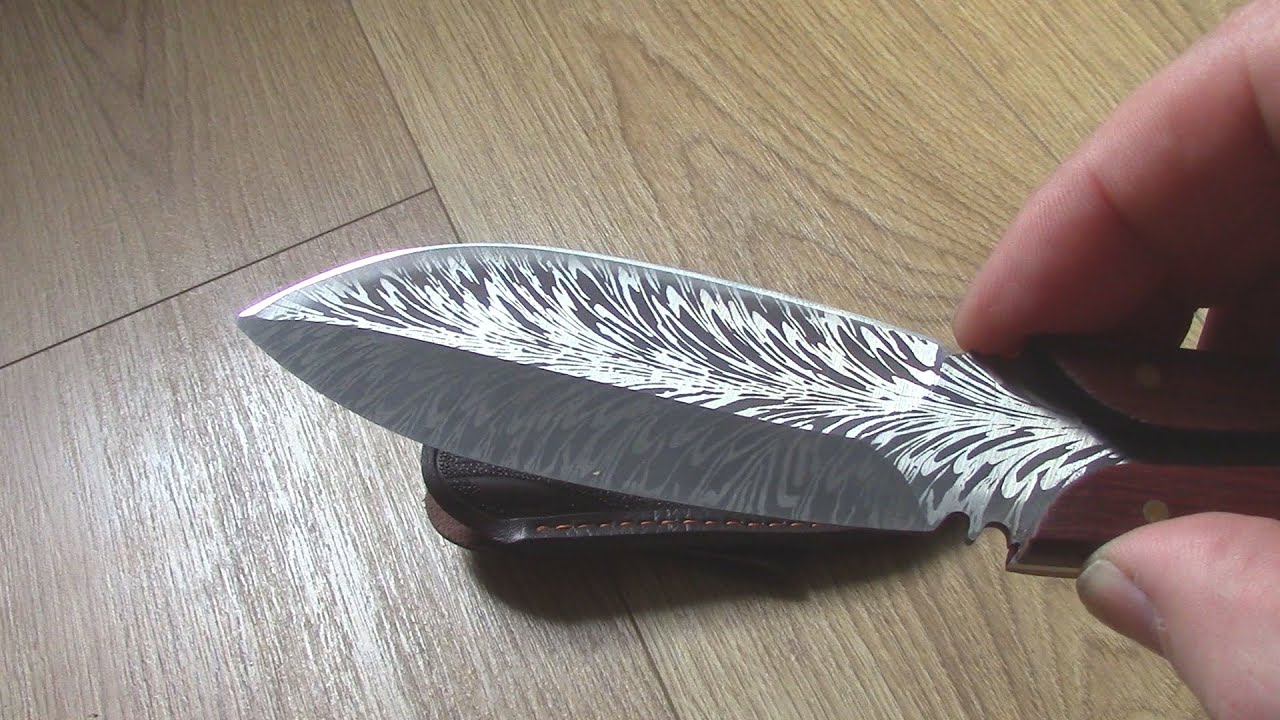 Forged knife Pero fulltang with sheath Мисливський кований ніж-перо з чохлом