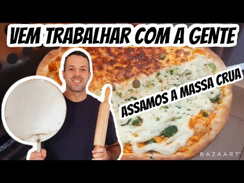 PIZZARIA DELIVERY I UMA NOITE DE TRABALHO I VEM TRABALHAR COM A GENTE I ASSANDO PIZZA COM MASSA CRUA