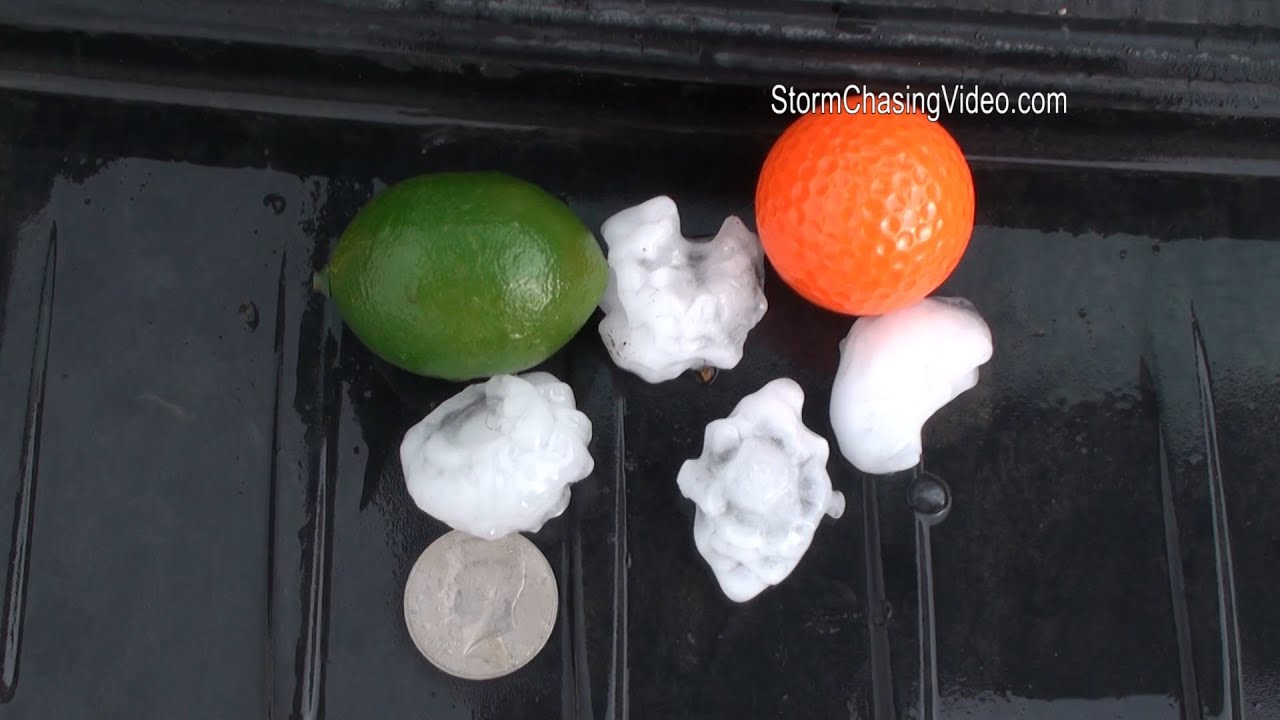 6/3/2014 Broken Bow, NE 2 Inch Hail Storm B-Roll