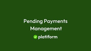 Pending Payments - Management
