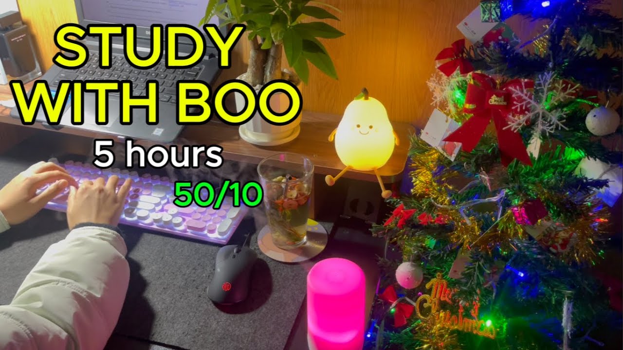 #101: 5 HOURS STUDY WITH ME 🌙 | Late Night | Pomodoro 50-10 | Real Time ...