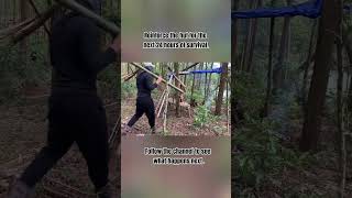 Setting up tents for a survival trip.#survival #shortvideo #fishing #bushcraft #campping #outdoors