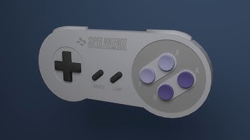 making a SNES Controller in blender (time-lapse)