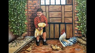 Enzo Ambusto Infanzia Di Altri Tempi Olio Su Tela 70X50 Cm. Selargius 2024 - Moonart Gallery