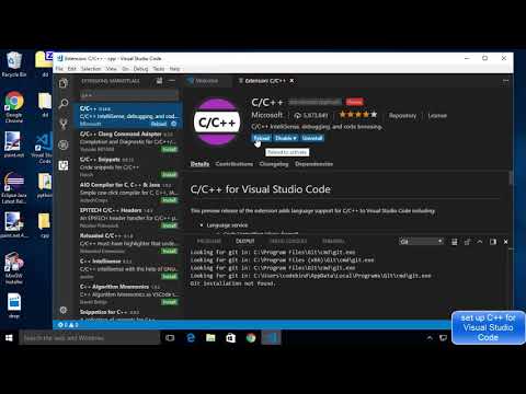 Δημιουργία ανάπτυξης C ++ Με τον κώδικα Visual Studio στα Windows 10 (Κωδικός VS)