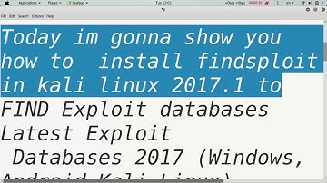 Findsploit - Latest Exploit Databases 2017 (Windows,Android,Kali Linux)