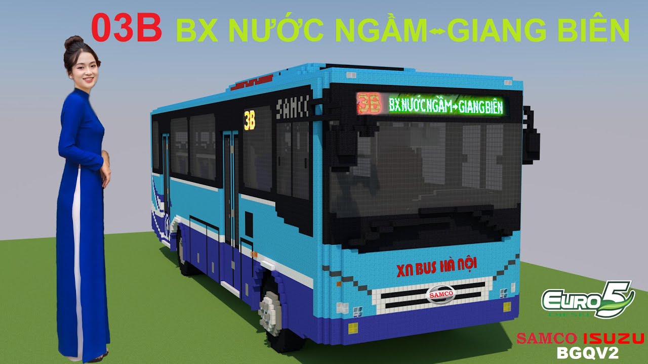 Lộ trình tuyến buýt 03B BX Nước Ngầm - Giang Biên (Long Biên)