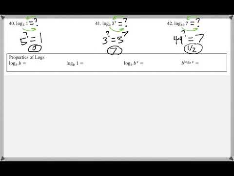 Math 151 : 4.3/4.4 #40, #41, #42 (PreCalculus Tutorial : Logarithmic Functions)