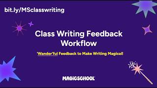 KISD Class Writing Feedback Workflow