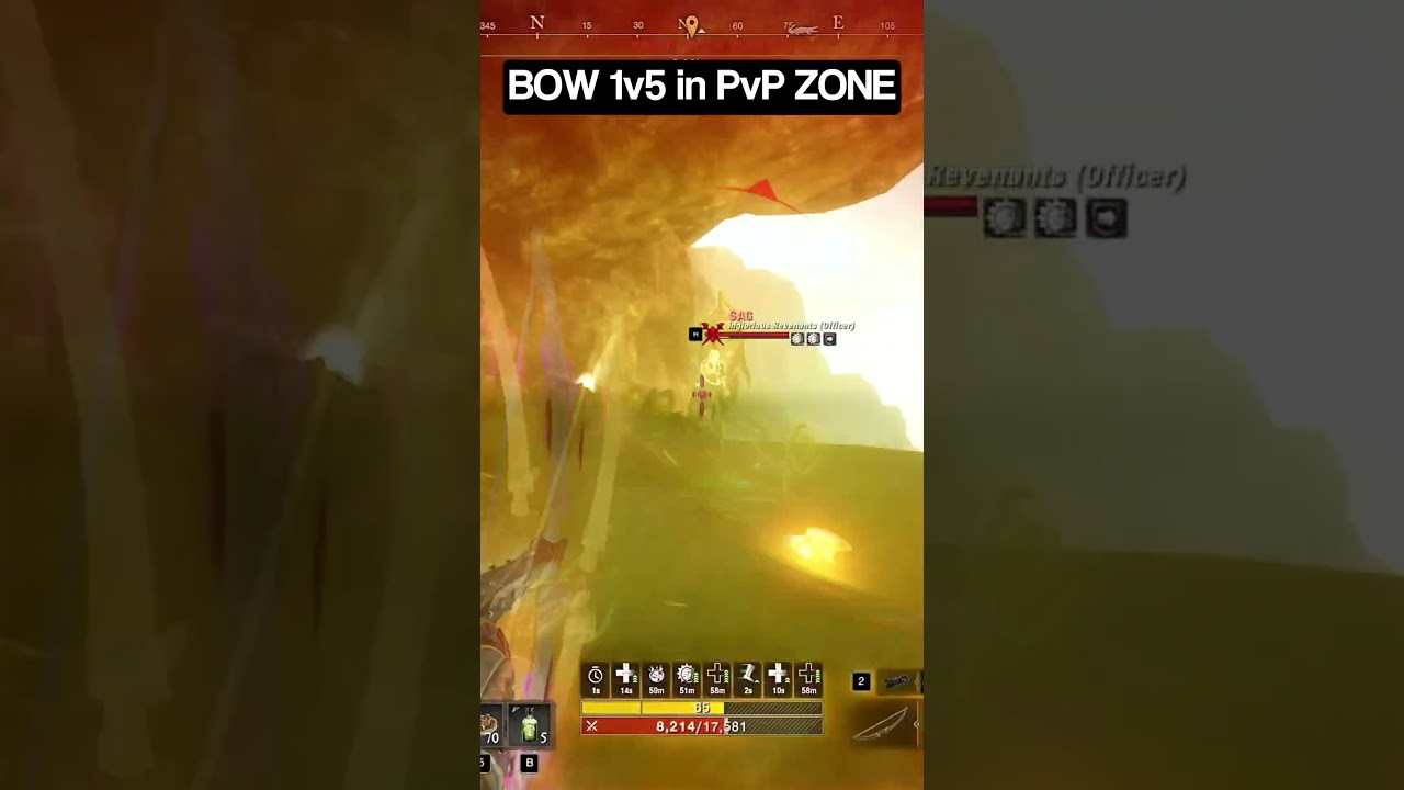 Bow 1v5 in PvP Zone | New World Aeternum 120 fps