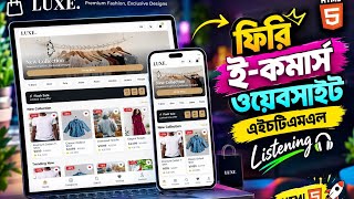 Information 🔥 Premium E-Commerce Website Design | HTML CSS JavaScript | Full Website Tutorial News