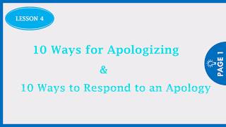 10 Ways for Apologizing \u0026 to Respond to an Apology