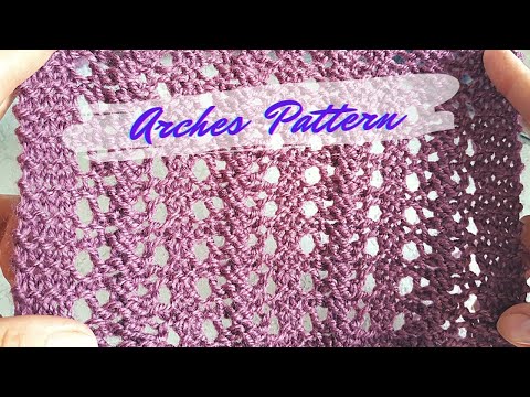 How to Knit Openwork Arches Pattern. Lace Pattern for Summer Knitting.