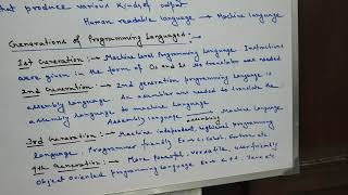 Program coding part-2(Generation of programming languages)