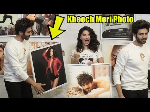 When Kartik Aaryan Holds #SUNNYLEONE Hot Picture 😂😂😂 | Dabboo's 2019 Calendar Launch