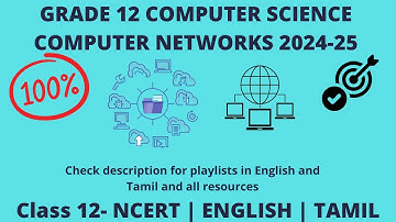 CBSE | Computer Science | Grade 12 | One Shot | 2024 | Computer Networks | English | Tamil | PYQ