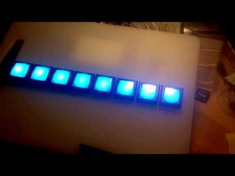 Square RGB LED Arcade Button Test