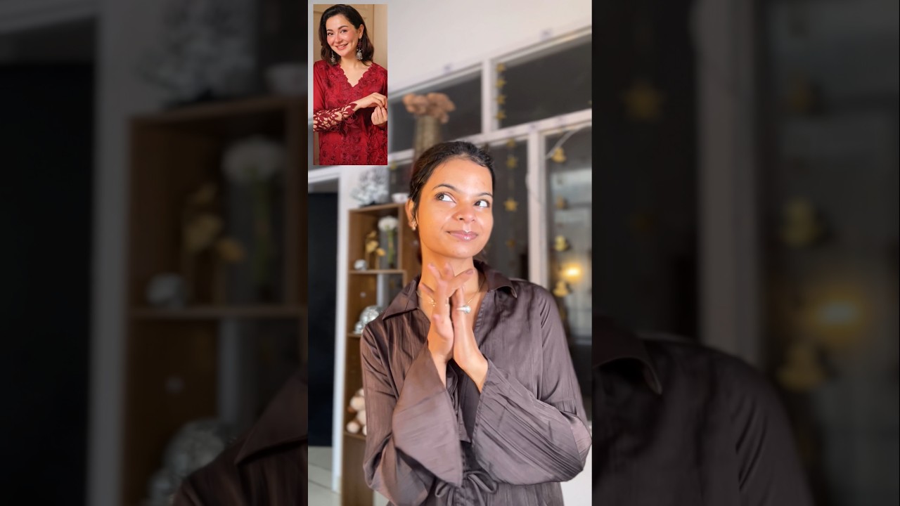 Recreating *Hania Aamir look Red suit from Meesho 😱 #makeuptutorial #shorts #vlog #viralvideo