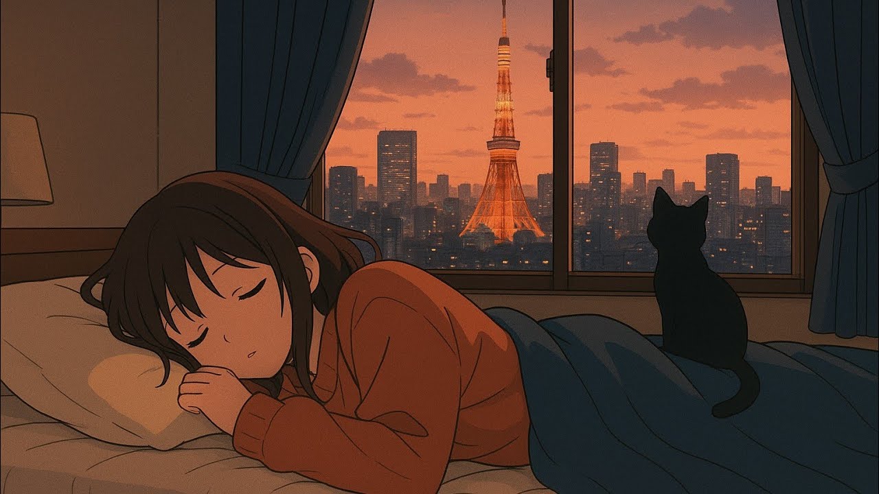 Sleepy Tokyo Glow — Lofi Relaxante no Entardecer (15min)